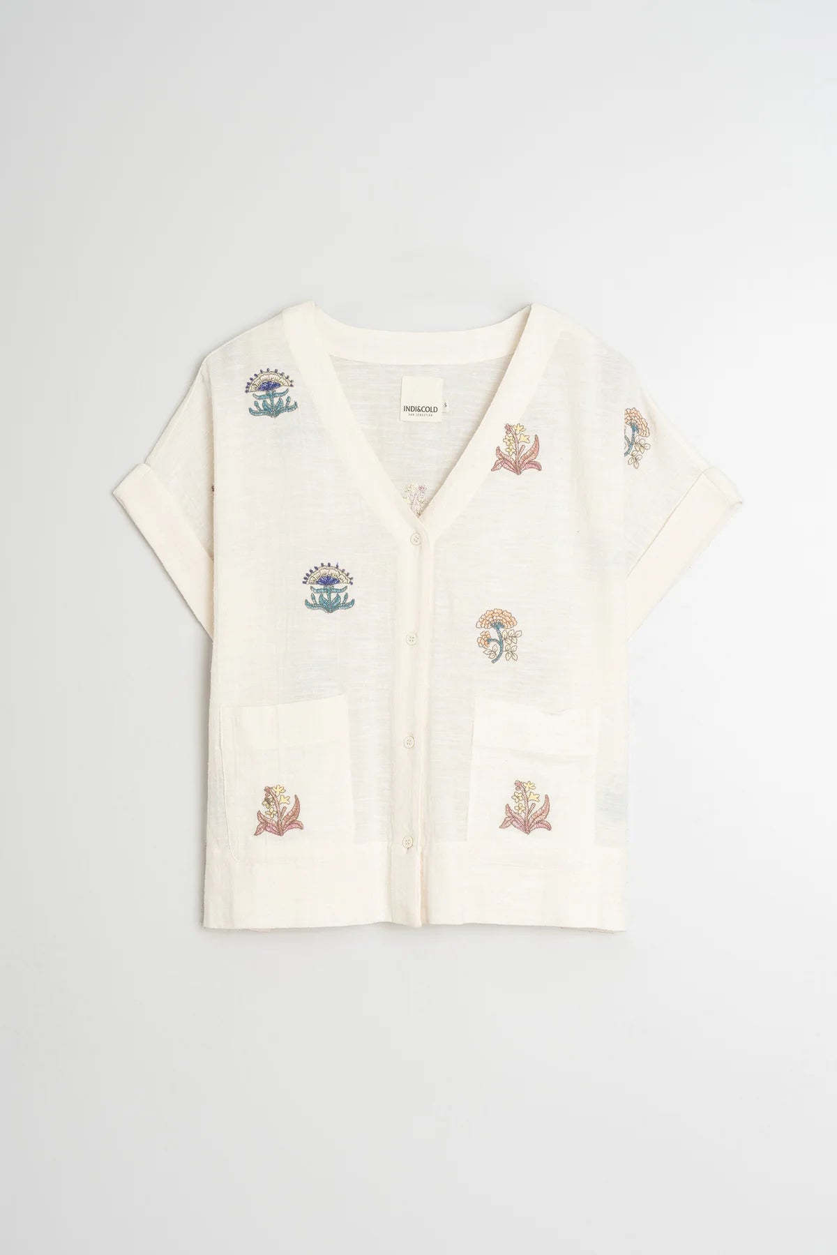 Short-Sleeve Embroidered Shirt