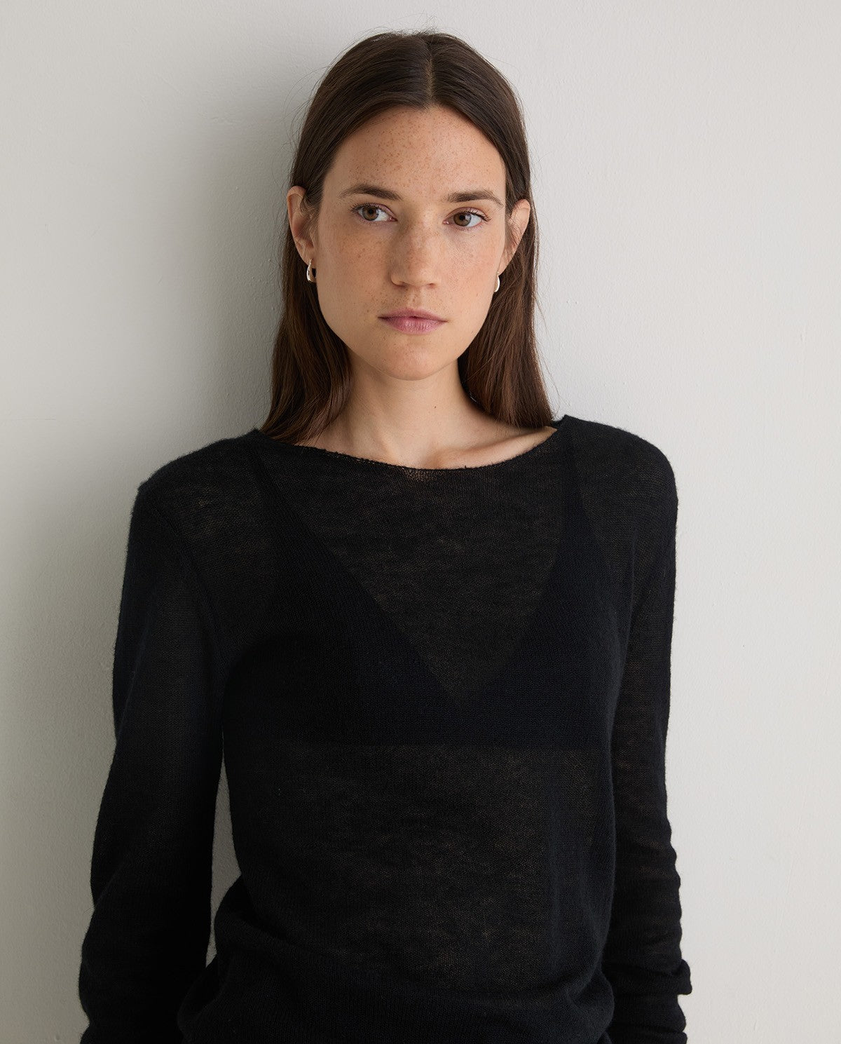 Black Merino-Blend Sweater