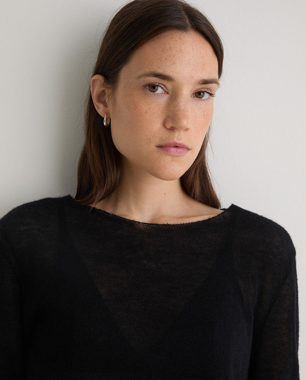 Black Merino-Blend Sweater
