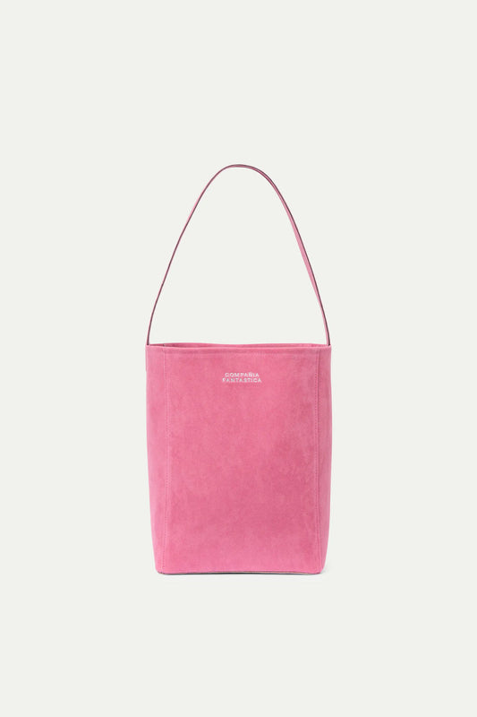 Pink Suede Shoulder Bag