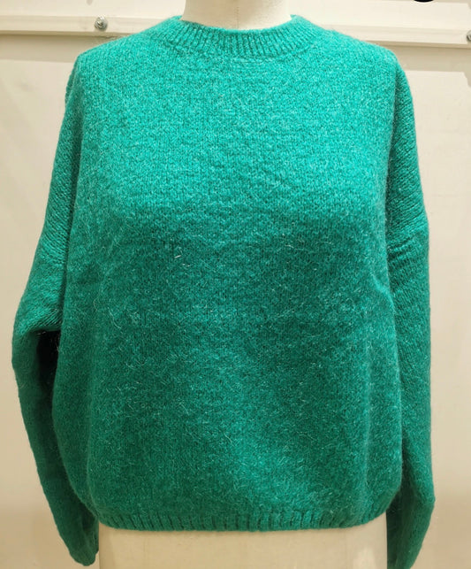 Green Mohair and Wool Sweater