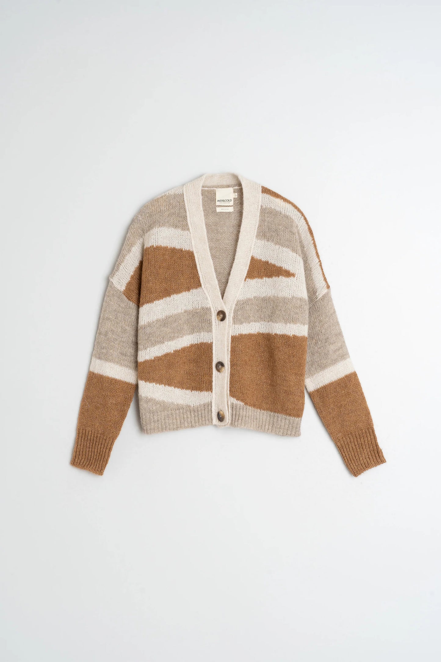 Intarsia Alpaca Cardigan
