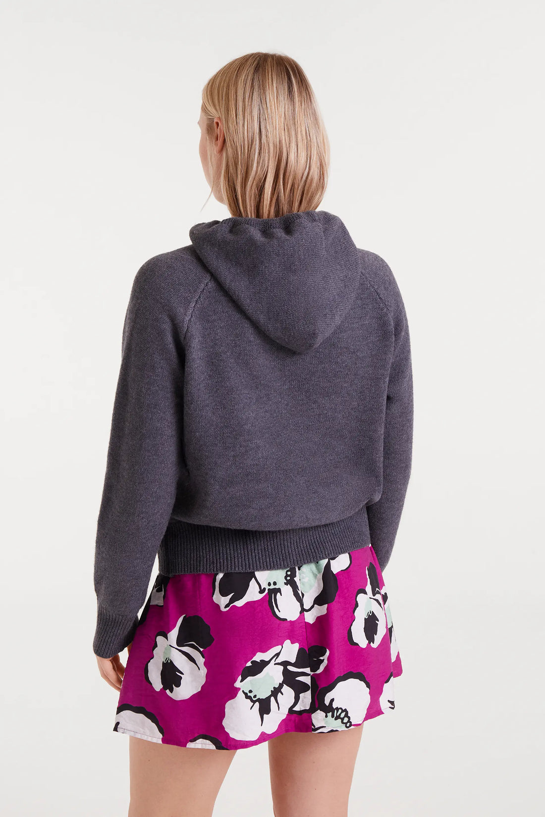 Grey Fine Knit Sweatshirt