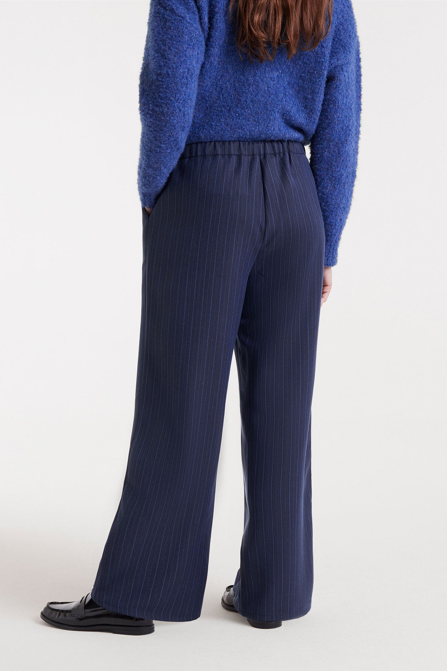 Elasticated Blue Stripe Pants