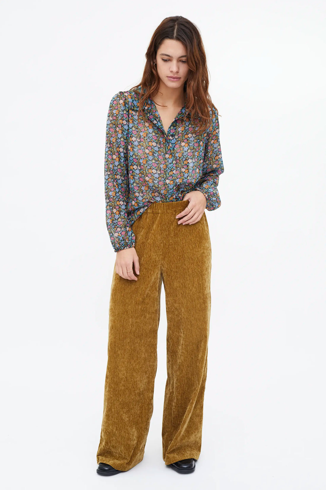 Flowers Lurex Print Shirt