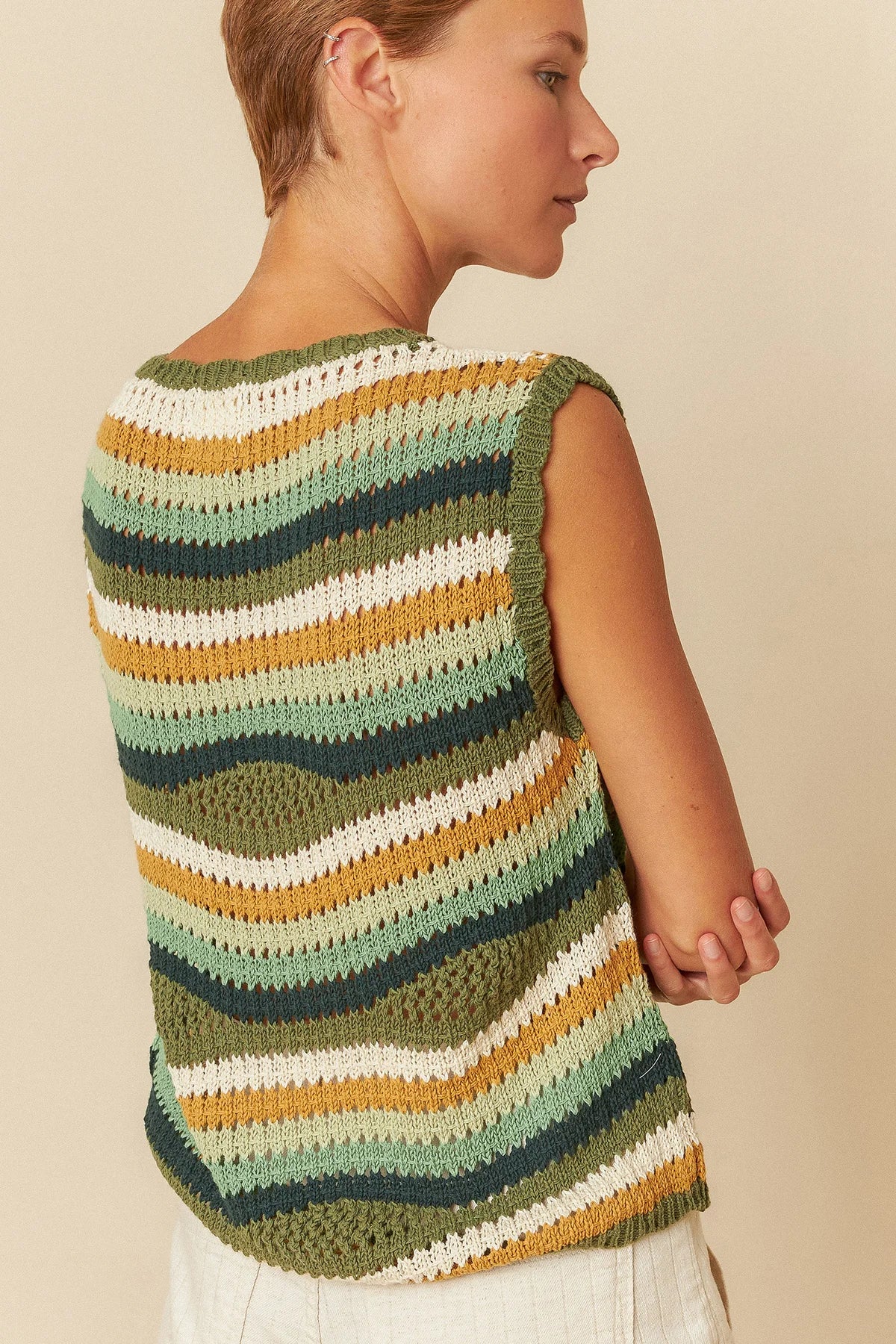 Crochet Knit Vest