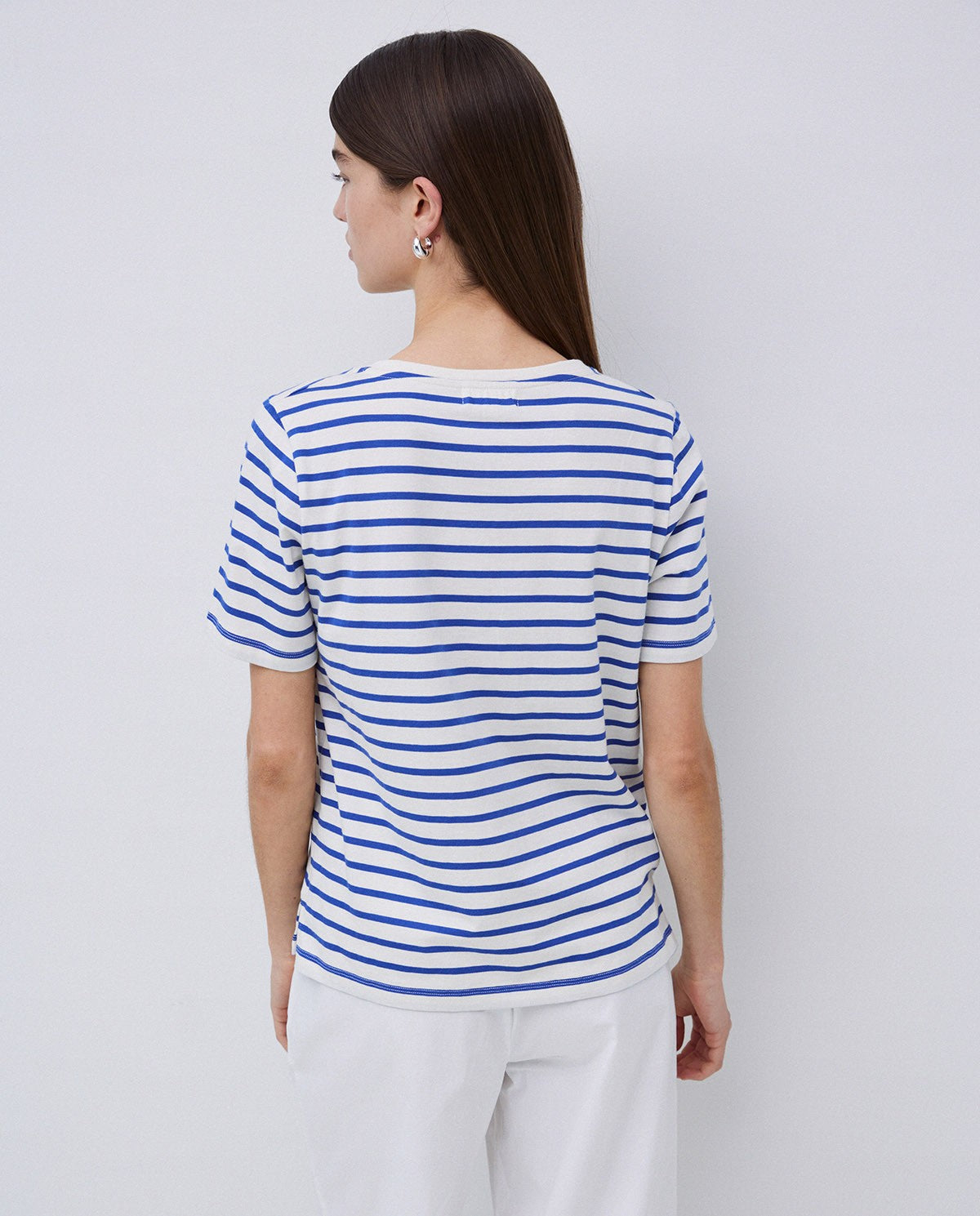 Stripe V Neck T-shirt