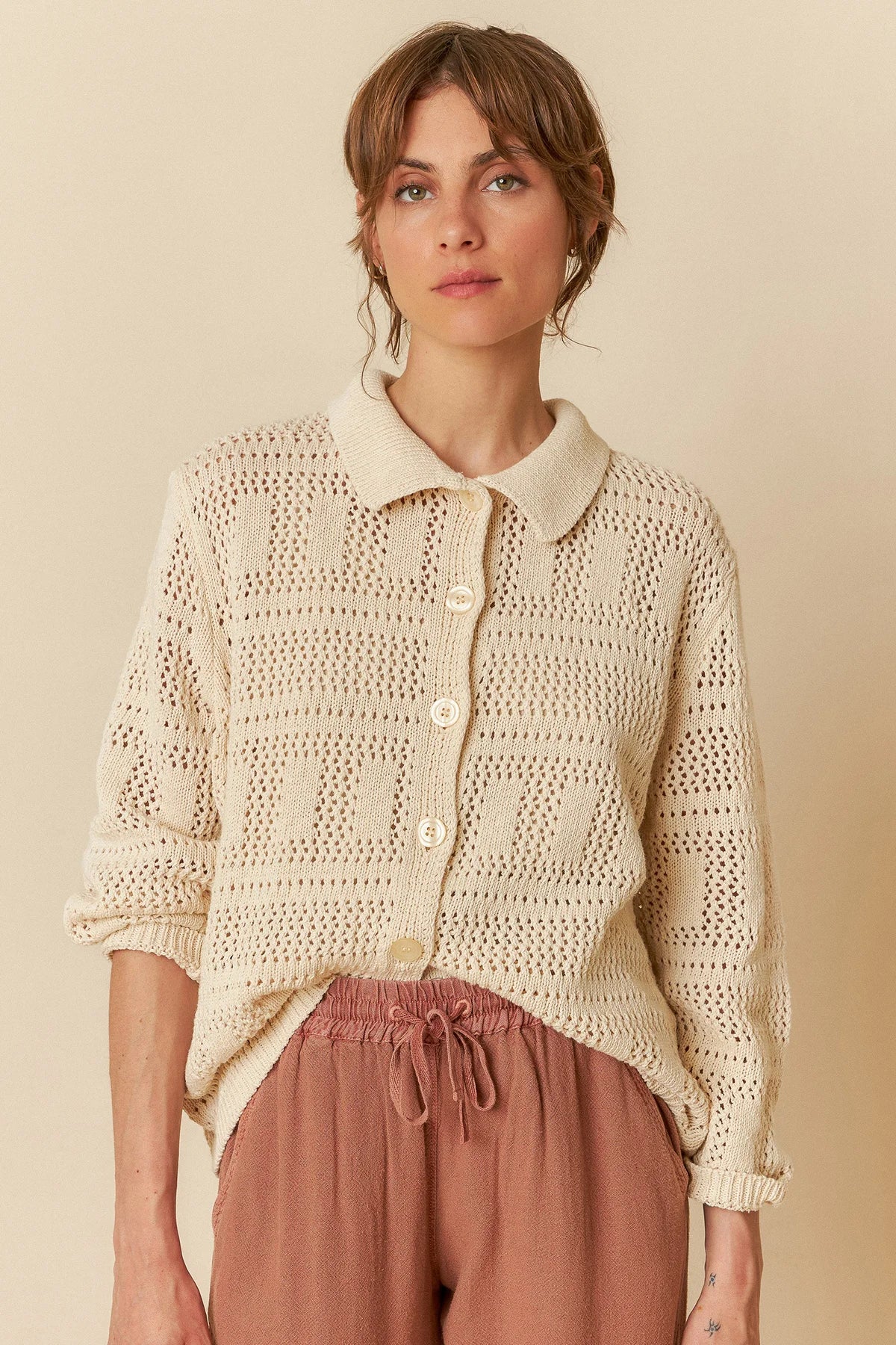 Crochet Knit Shirt