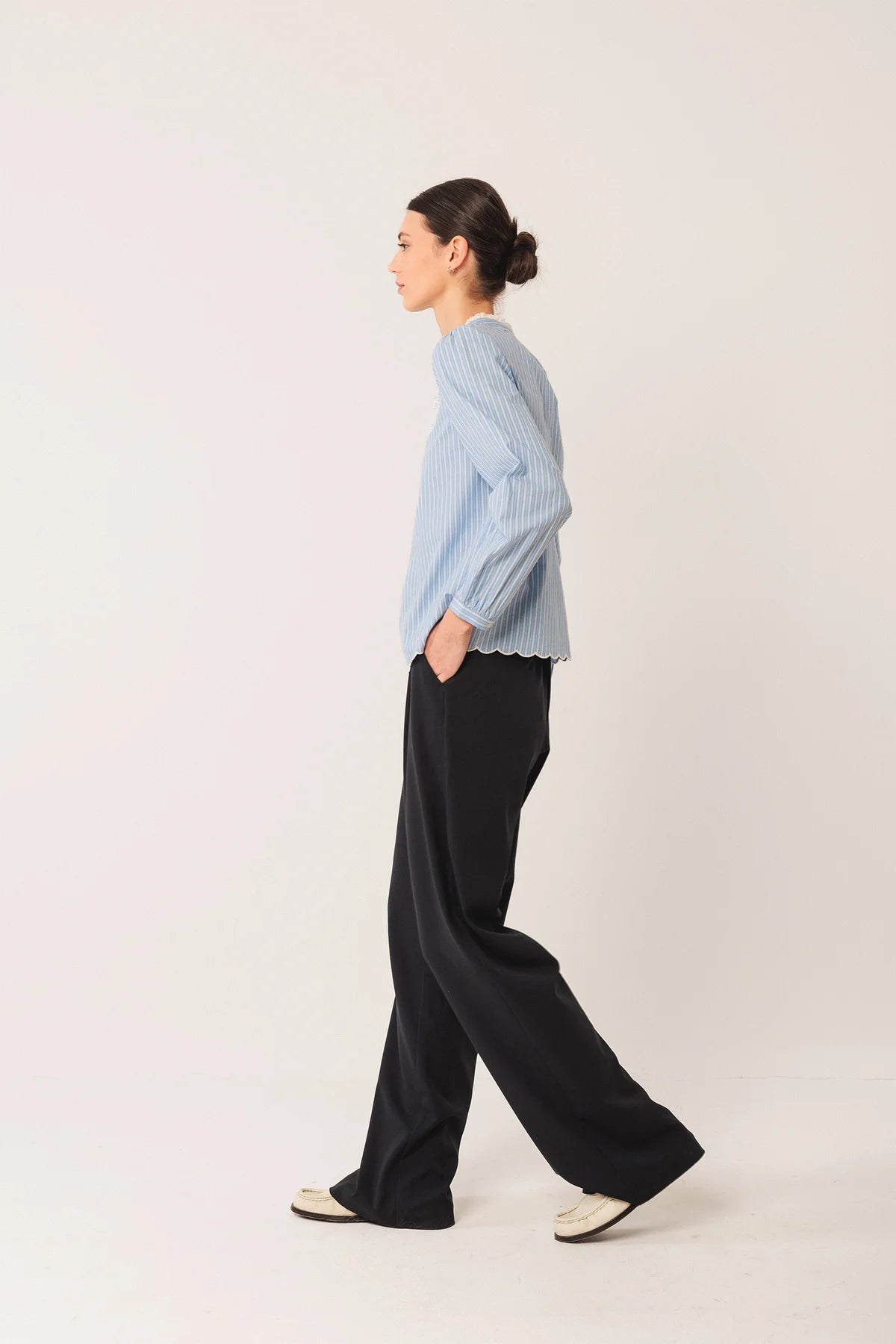 Embroidered Poplin Blouse