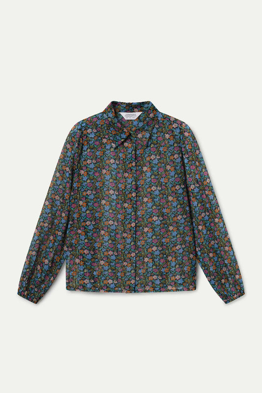 Flowers Lurex Print Shirt