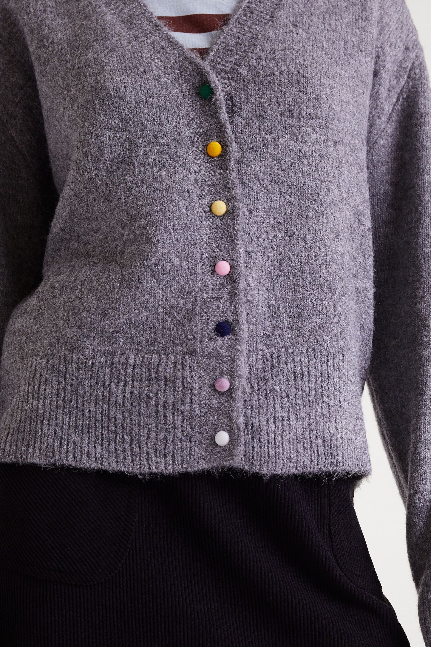 Grey Knitted Cardigan