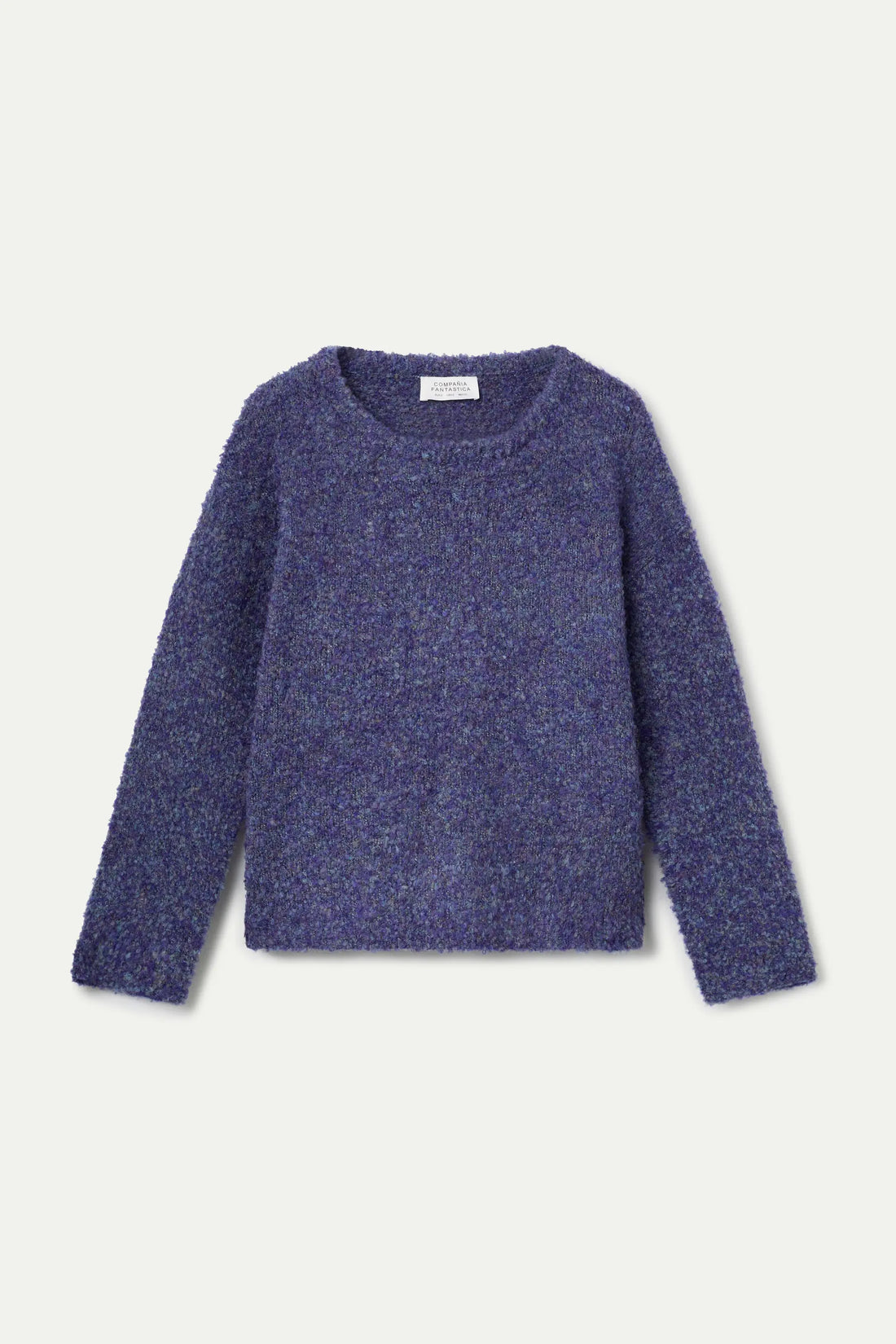 Purple Textured Knit Sweater