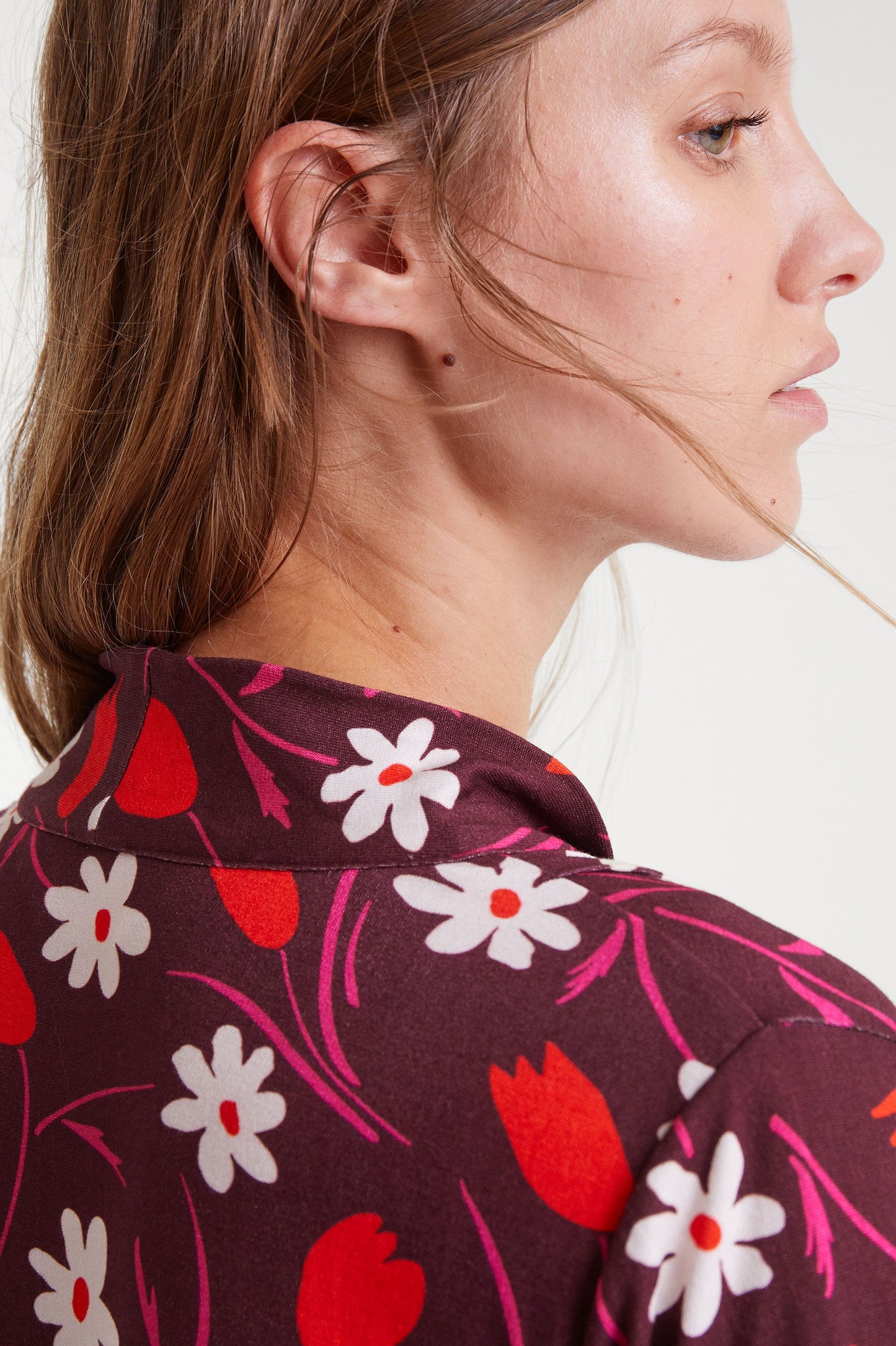 Long Dress with Tulip Print