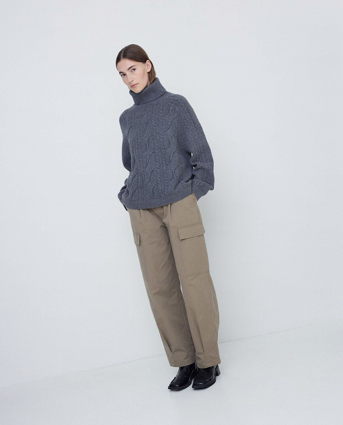 Khaki Cargo Trousers