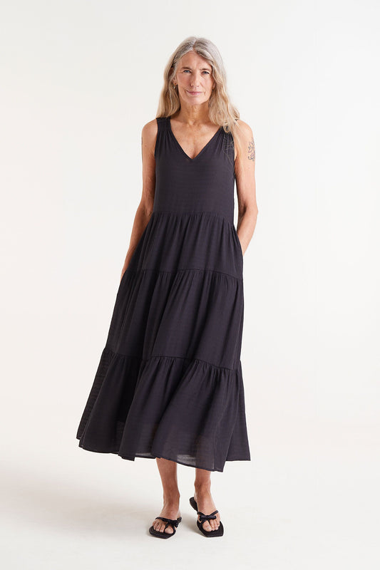 Black Midi Strap Dress