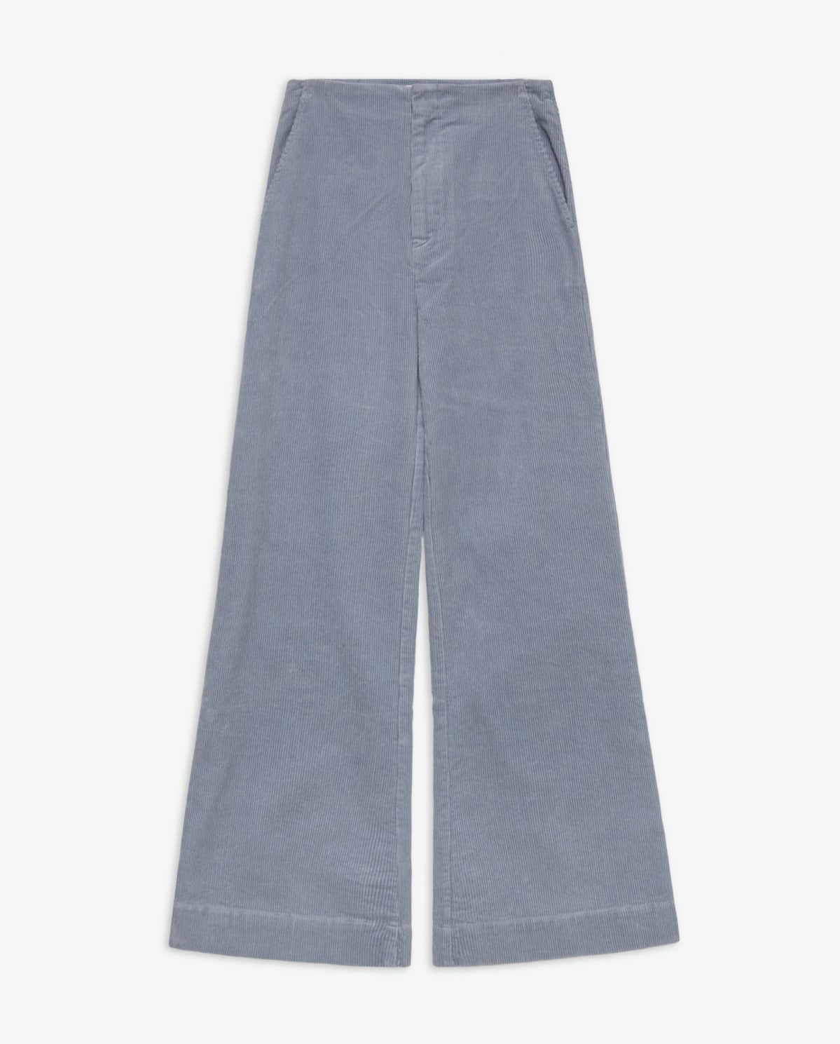 Blue Corduroy Flared Trousers