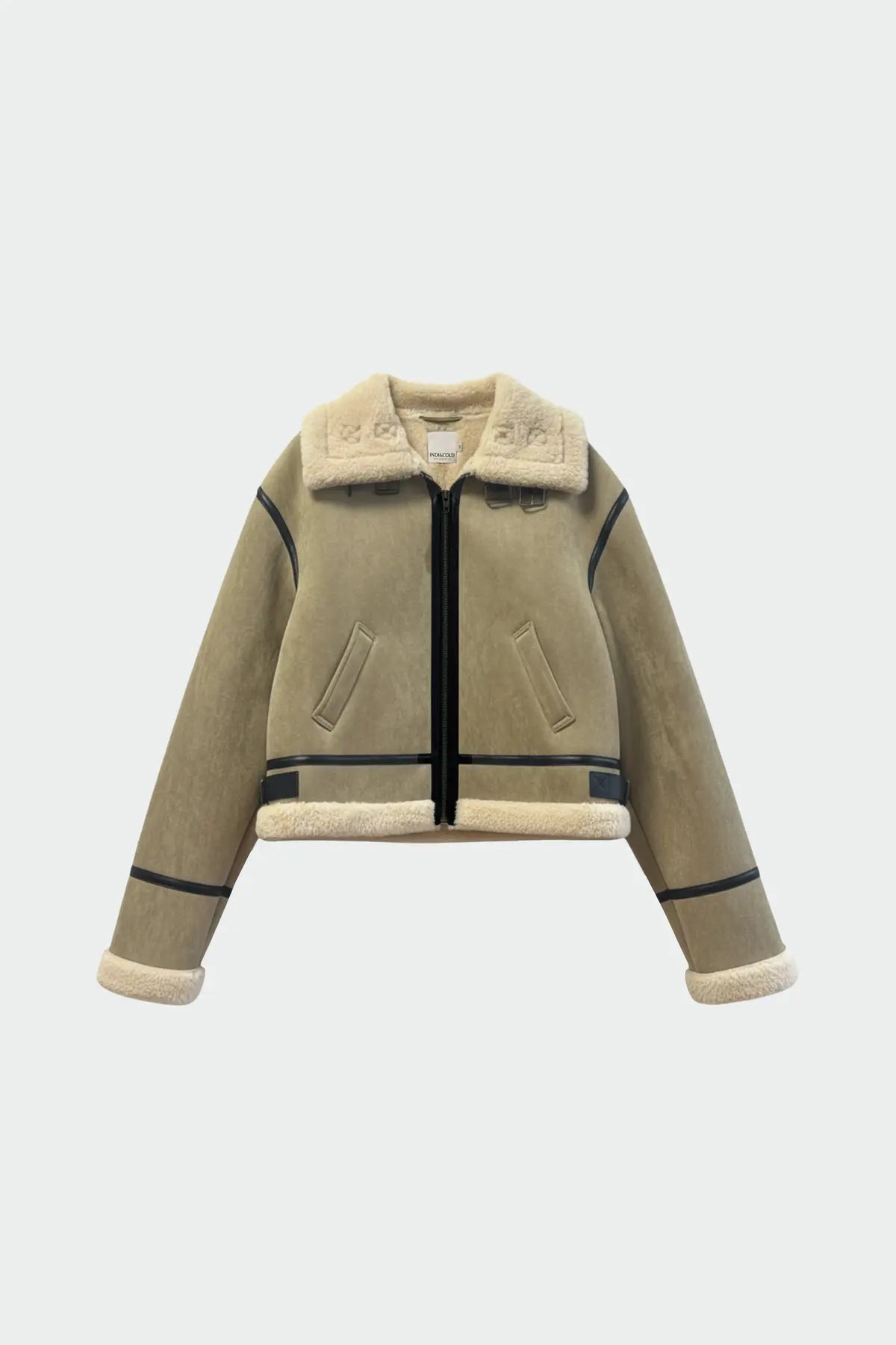 Sand Suede Aviator Jacket
