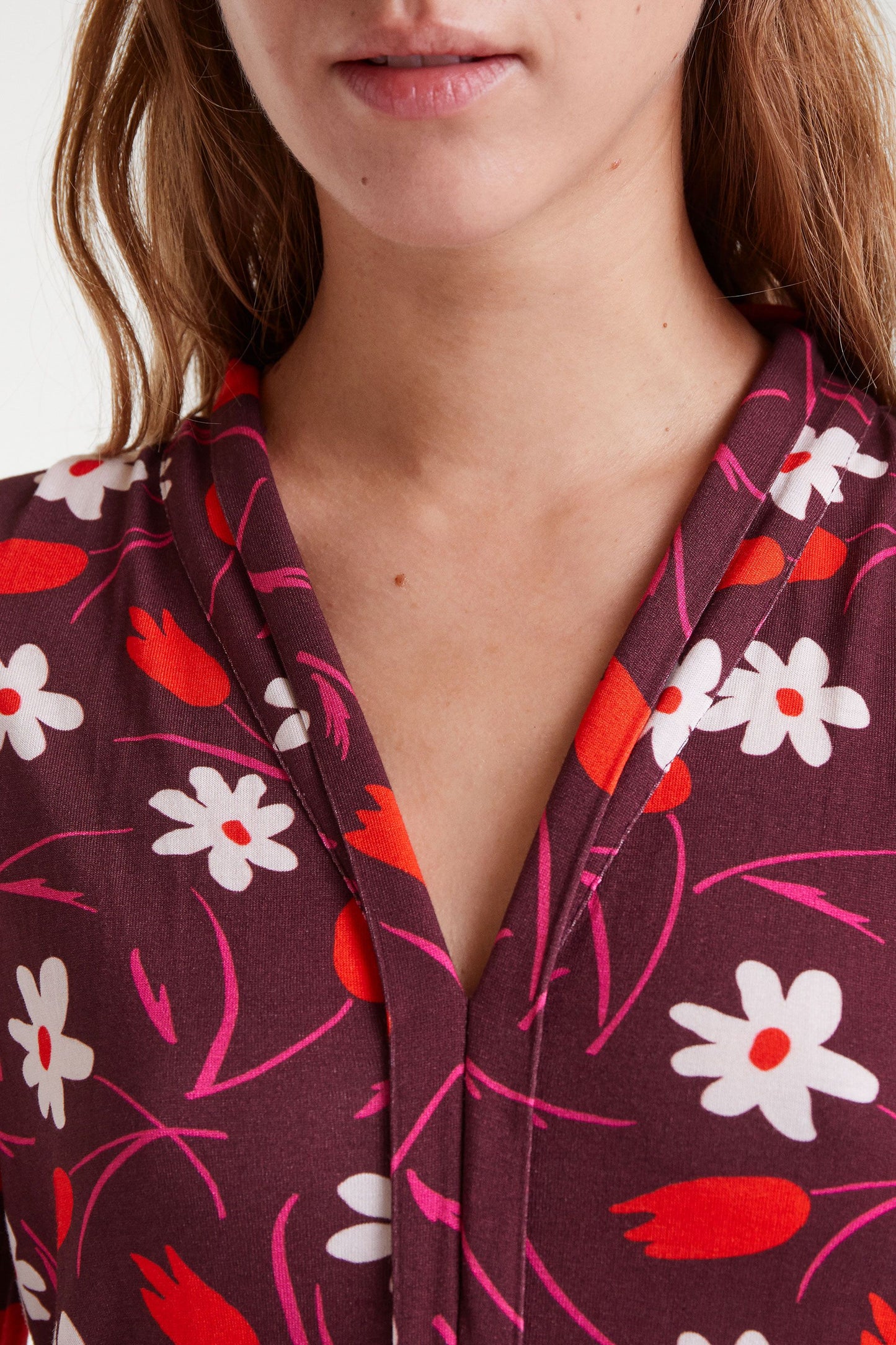 Long Dress with Tulip Print