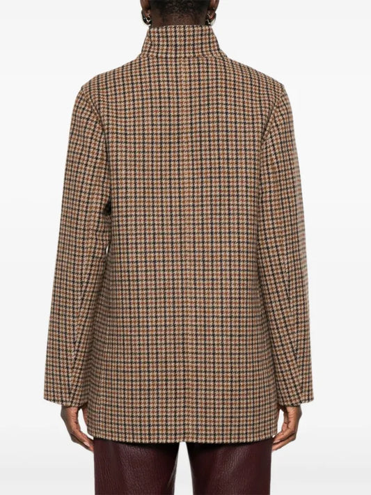 Yerse Handmade Houndstooth Wool Blend Blazer