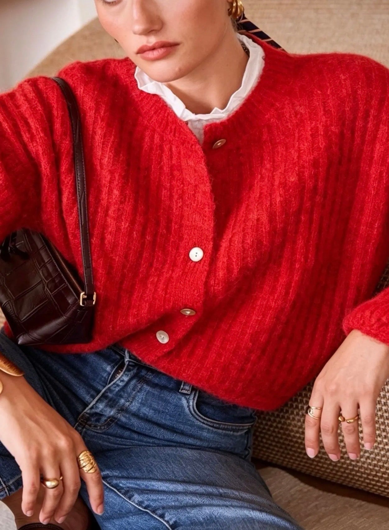 Matheo Cardigan Red