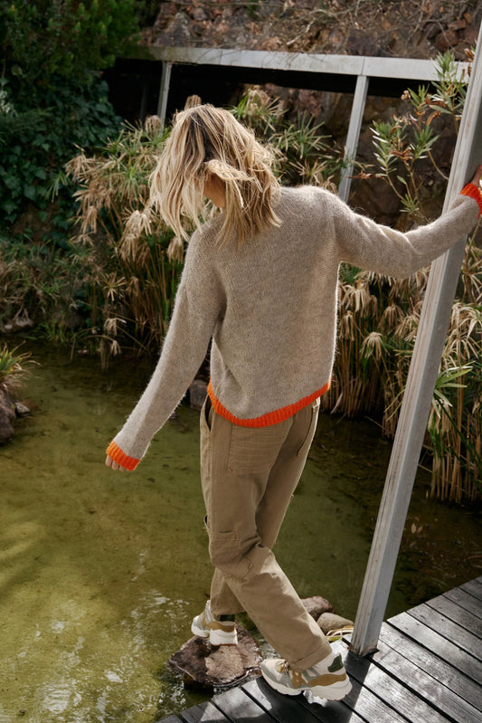 Bicolour Knitted Sweater