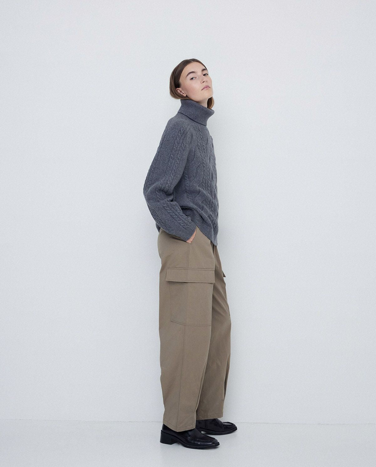 Khaki Cargo Trousers