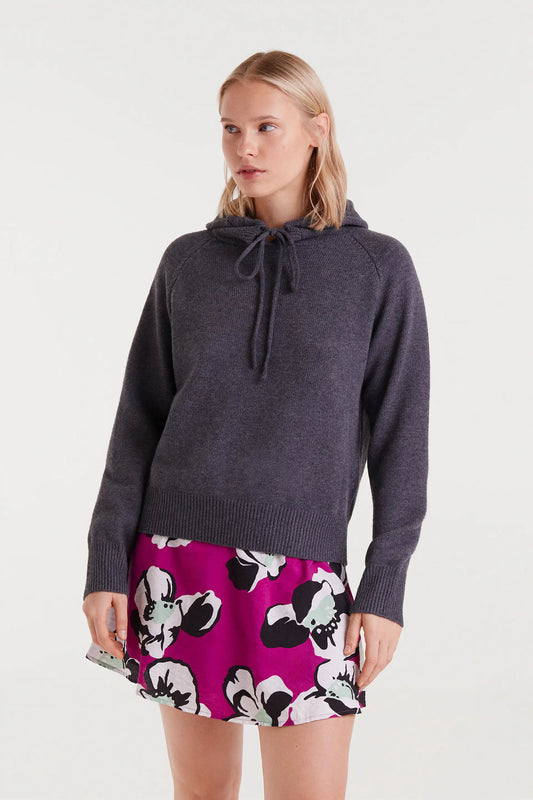 Grey Fine Knit Sweatshirt