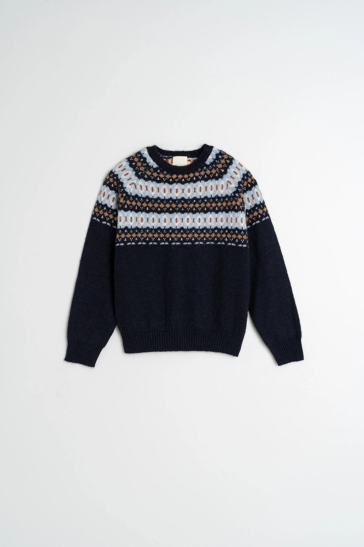 Jacquard Border Sweater