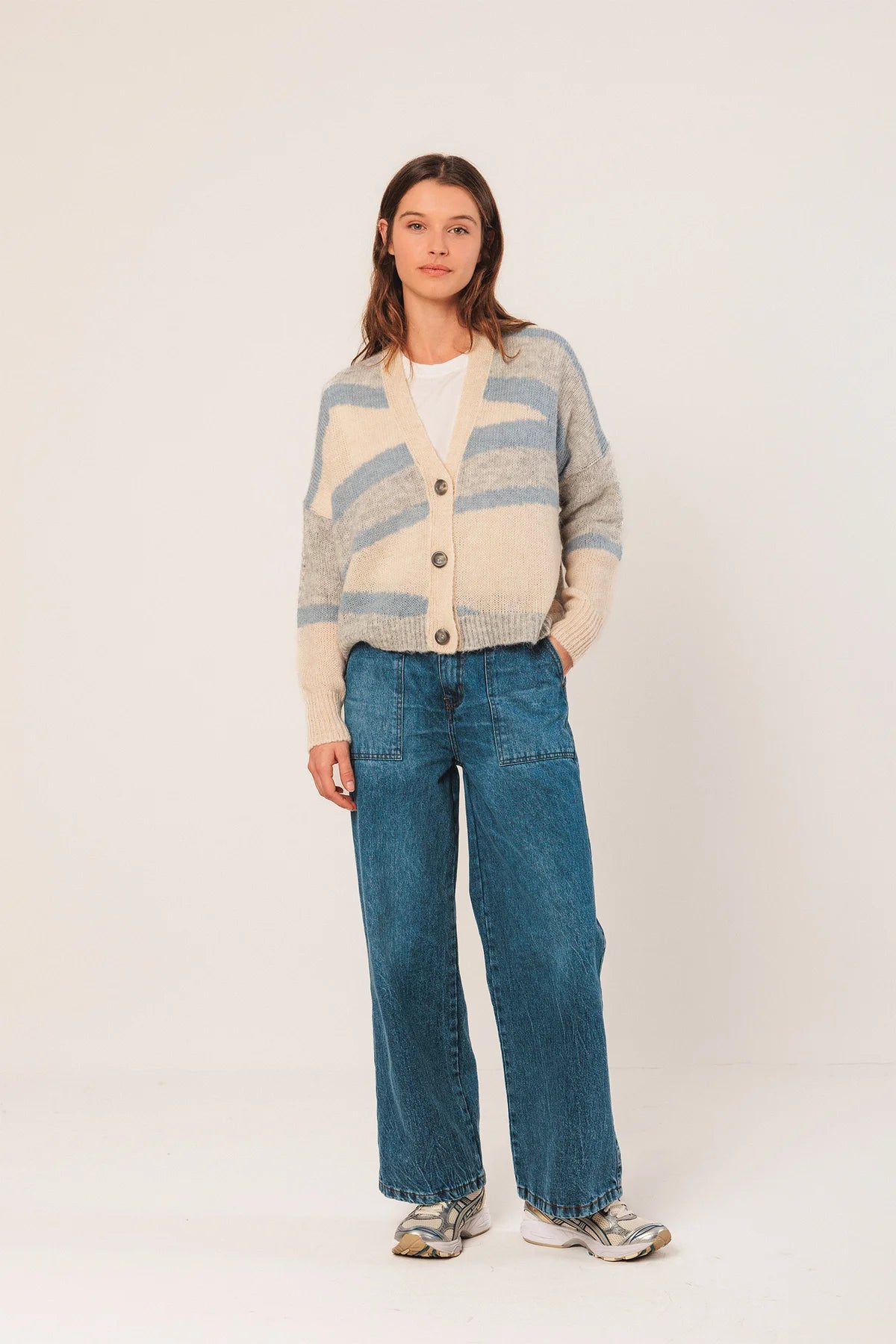 Washed Denim Trousers