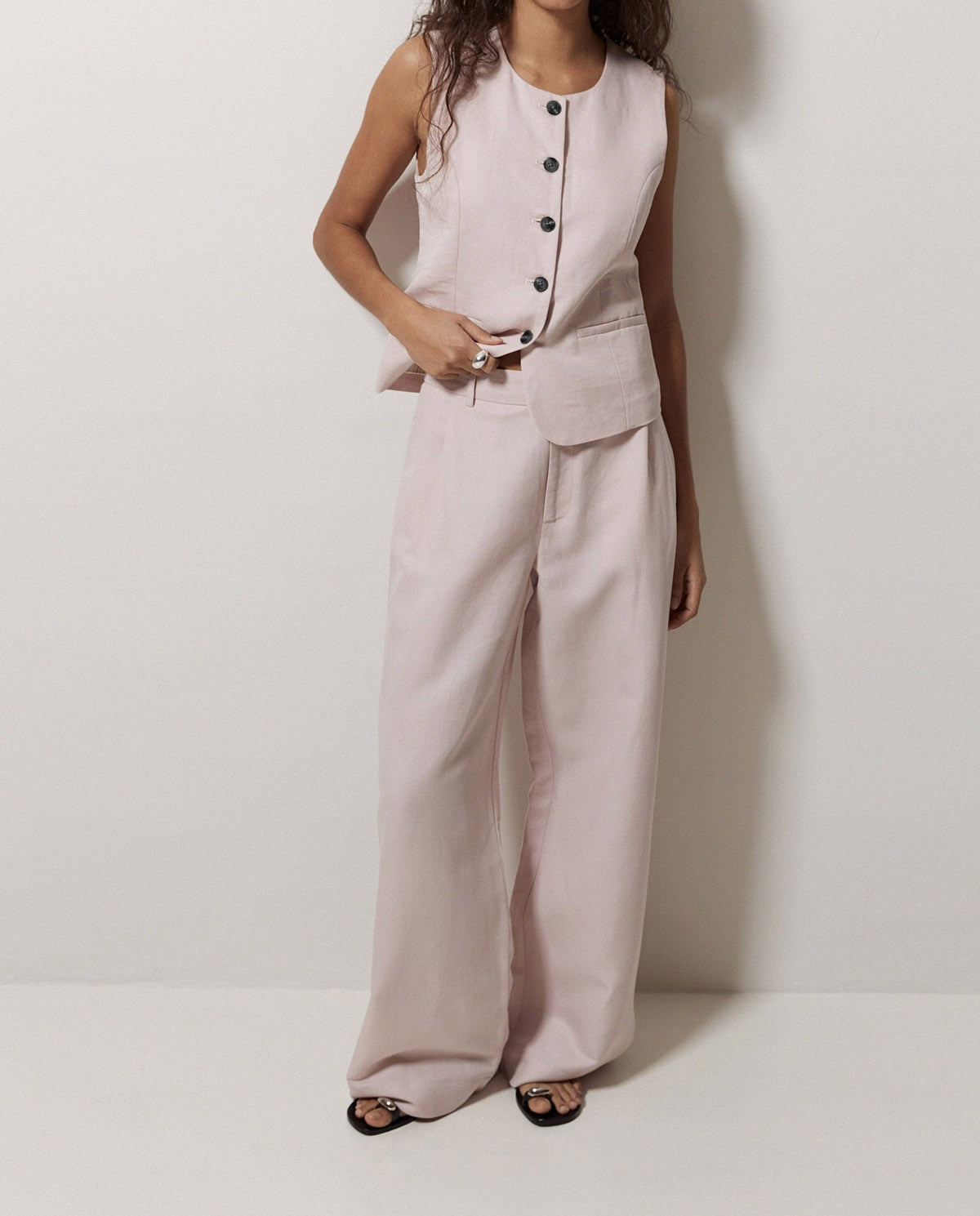 Wide Leg Pink Pants