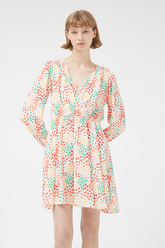 Polka Dot Printed Mini Dress