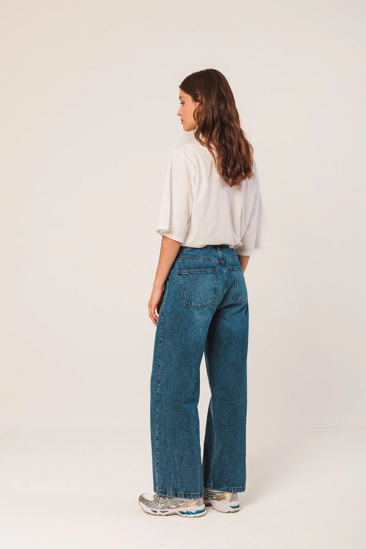 Washed Denim Trousers