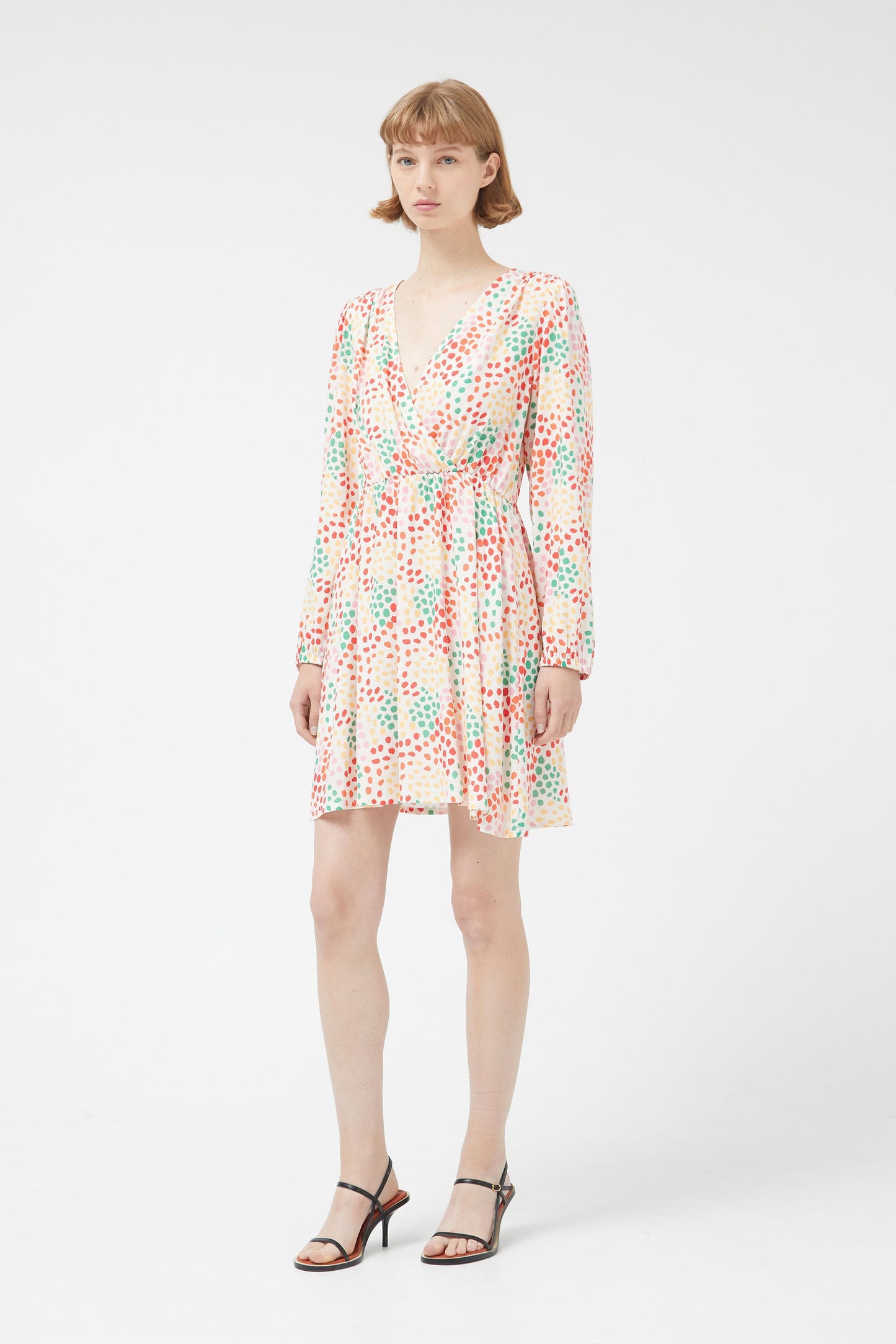 Polka Dot Printed Mini Dress