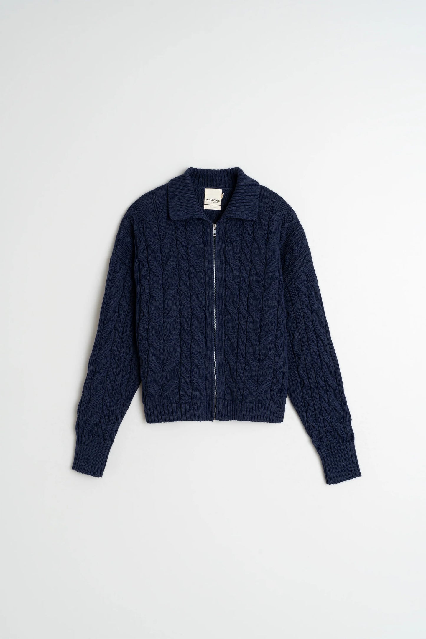Cotton Cable-Knit Jacket