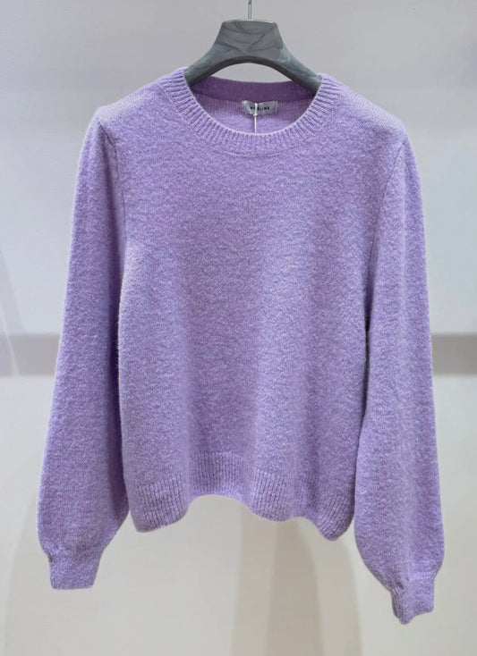 Lilac Superfine Alpaca and Wool Jumper