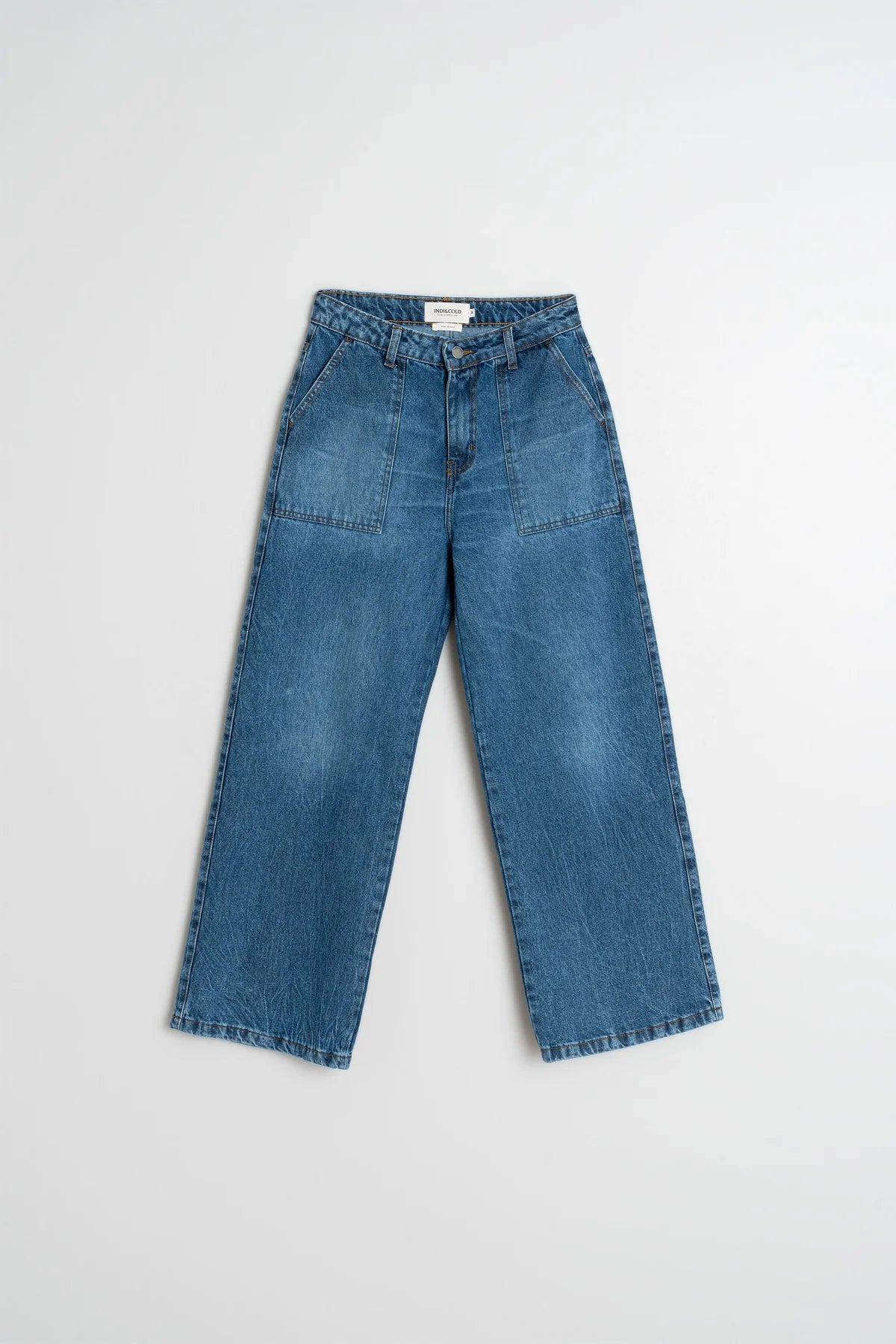 Washed Denim Trousers