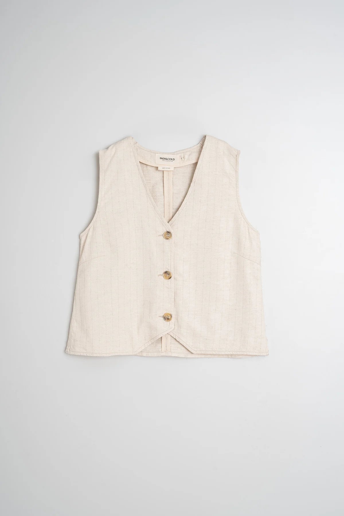 Pinstripe Twill Vest