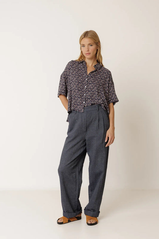 Oversize Block-Print Shirt