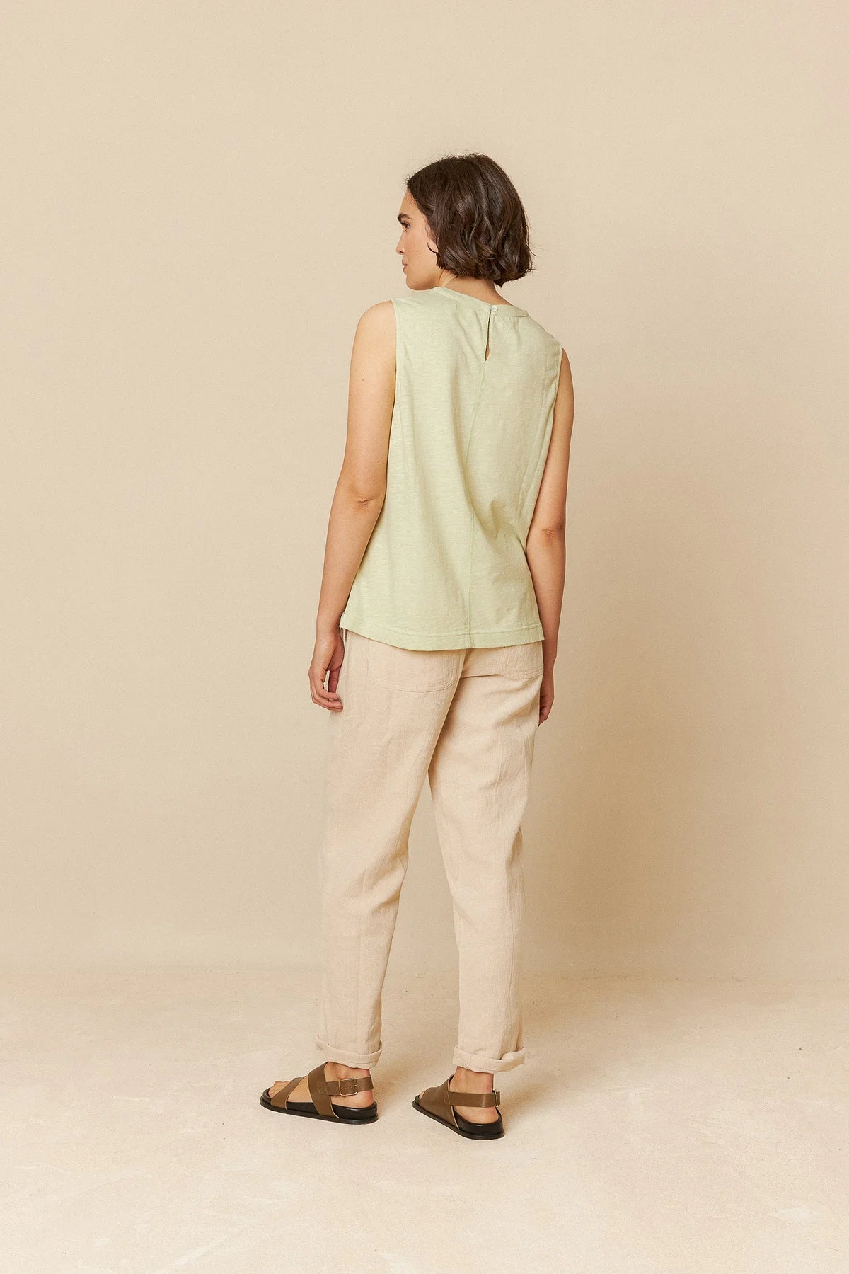 Lace Sleeveless Combined T-Shirt
