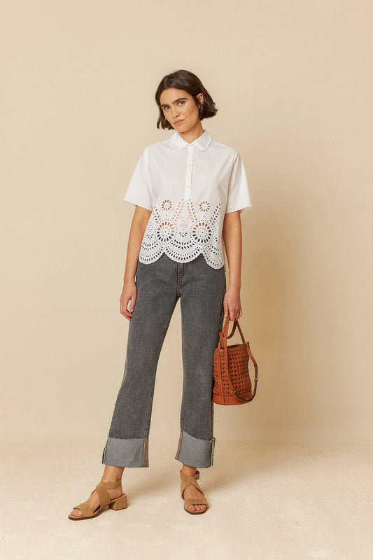 Poplin Embroidered Shirt