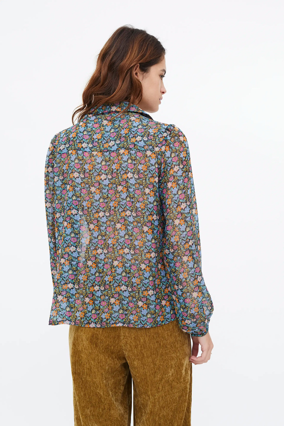 Flowers Lurex Print Shirt