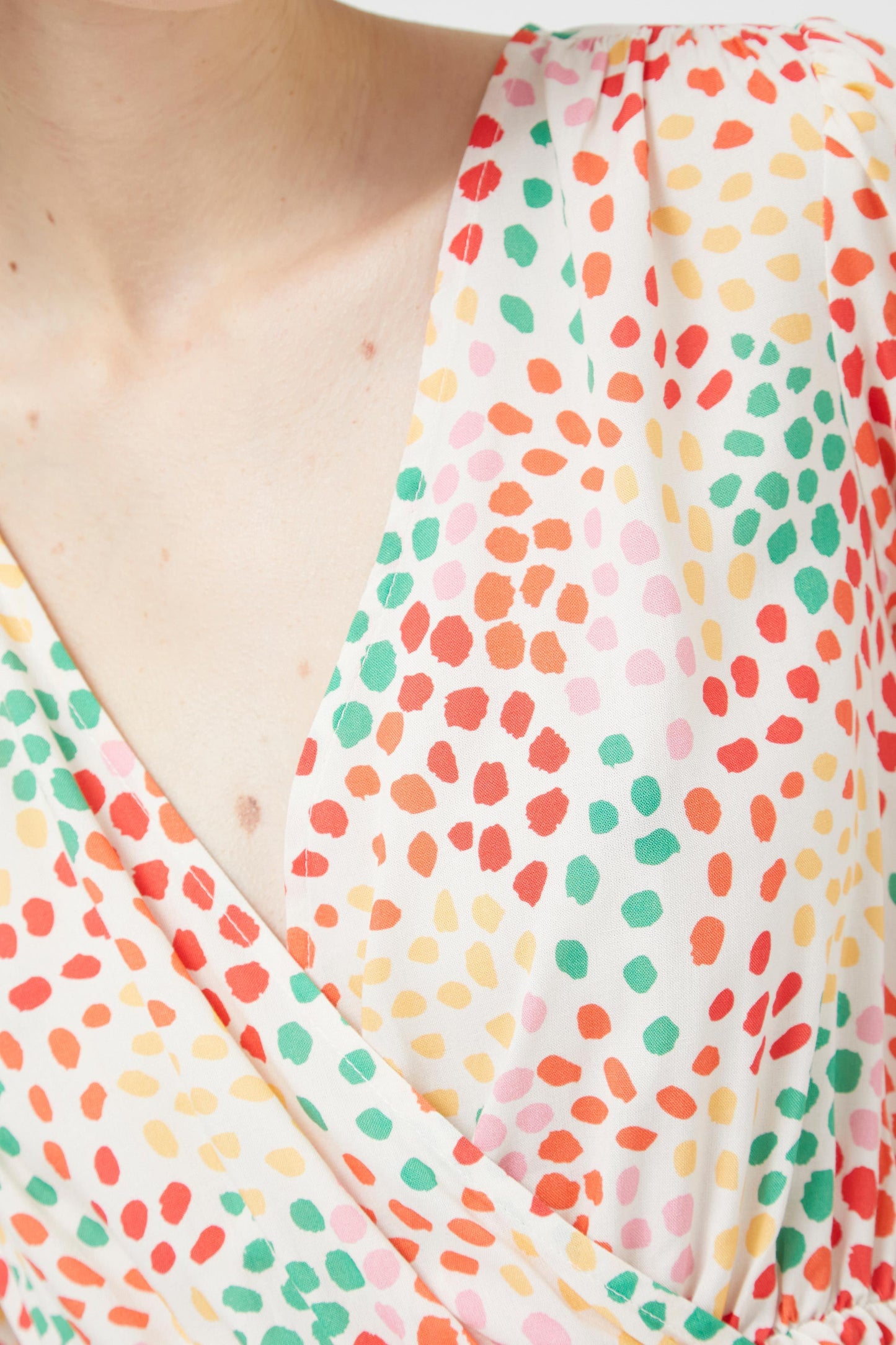 Polka Dot Printed Mini Dress