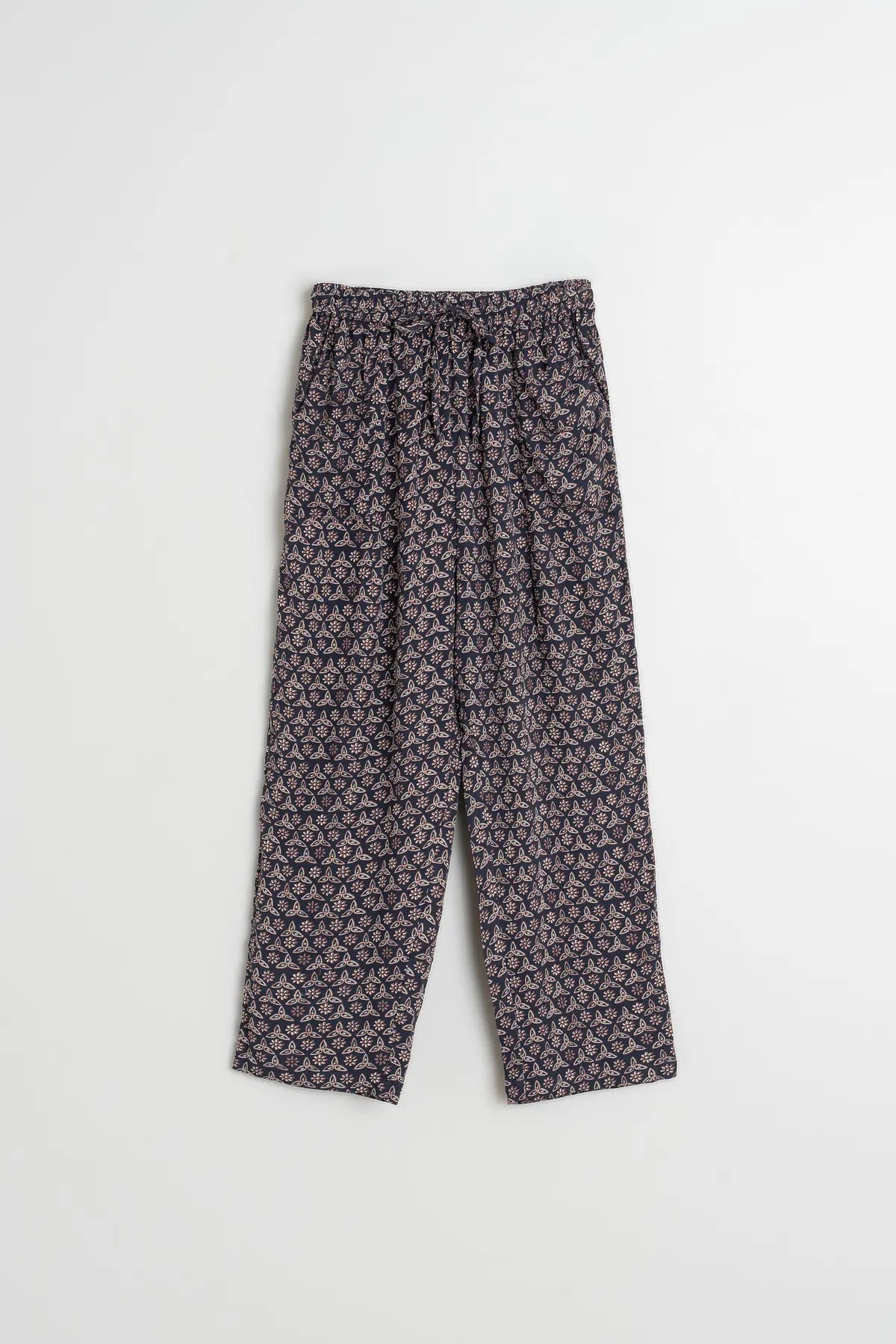 Flowy Block-Print Trousers