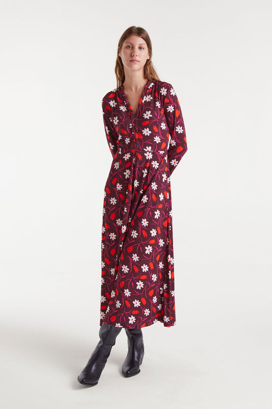 Long Dress with Tulip Print