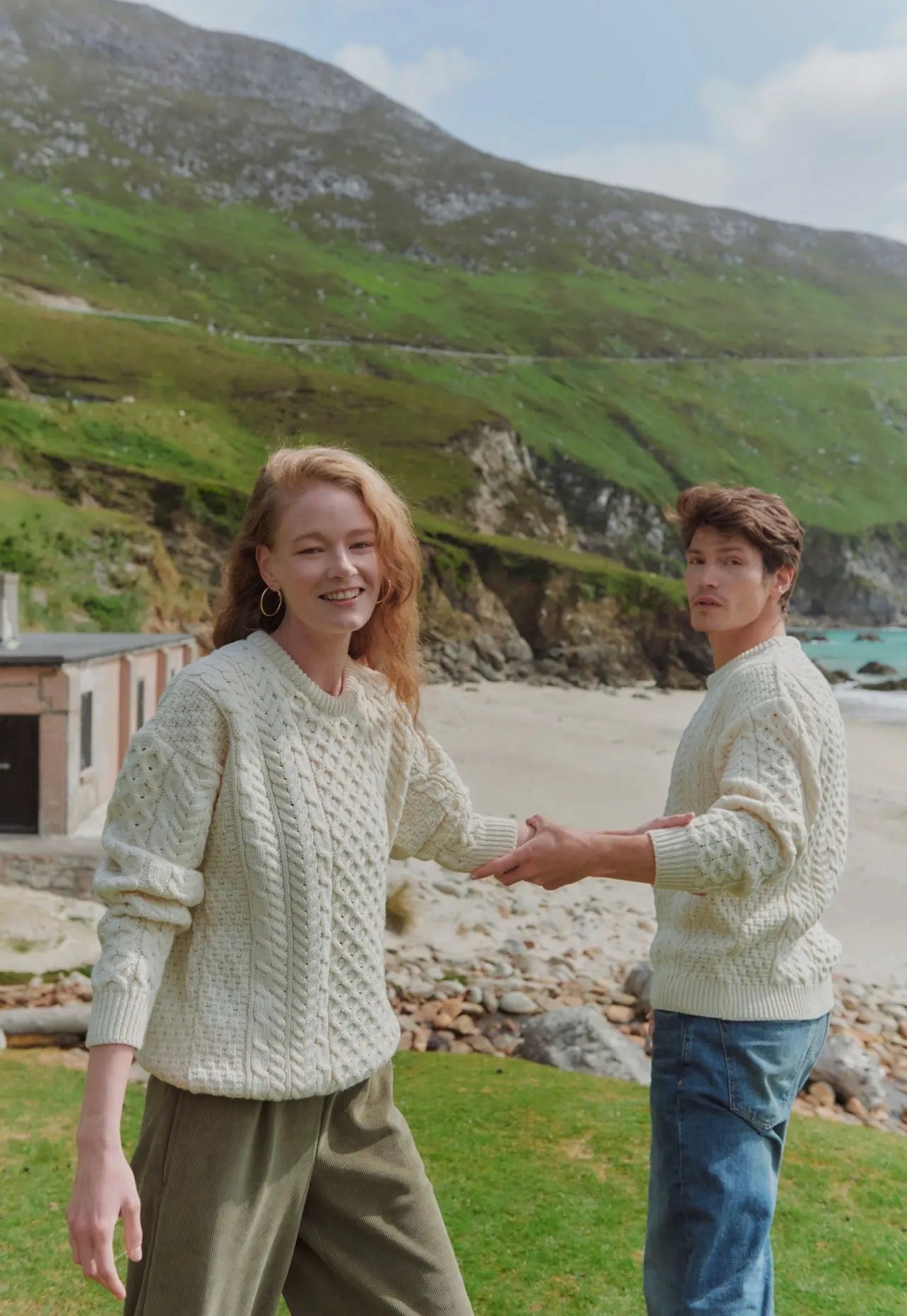 Aran Inisheer Traditional Ladies Cream Sweater