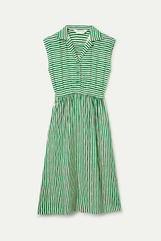 Lavagna Green Printed Midi Dress