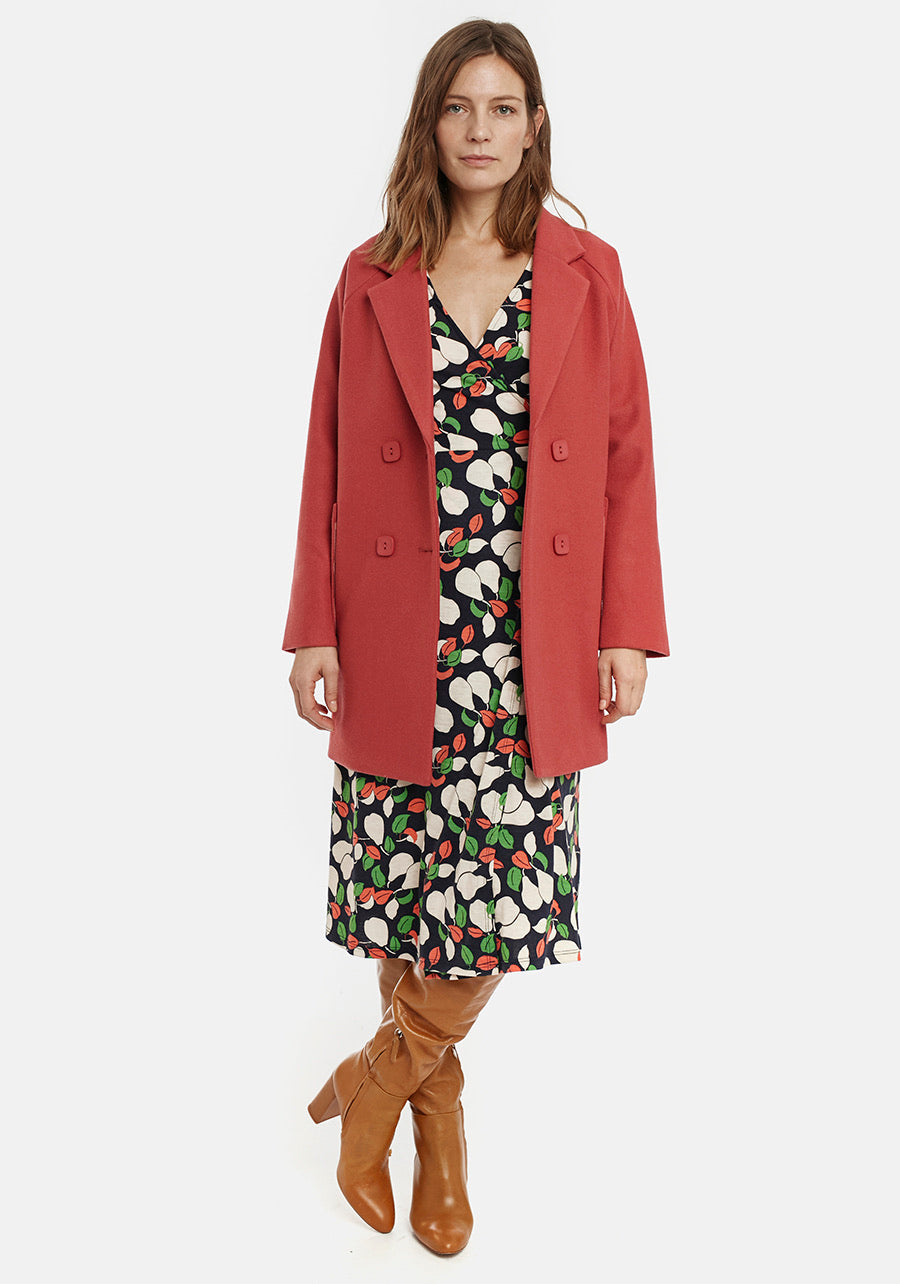 Pear Print Wrap Dress - loveindi.ie