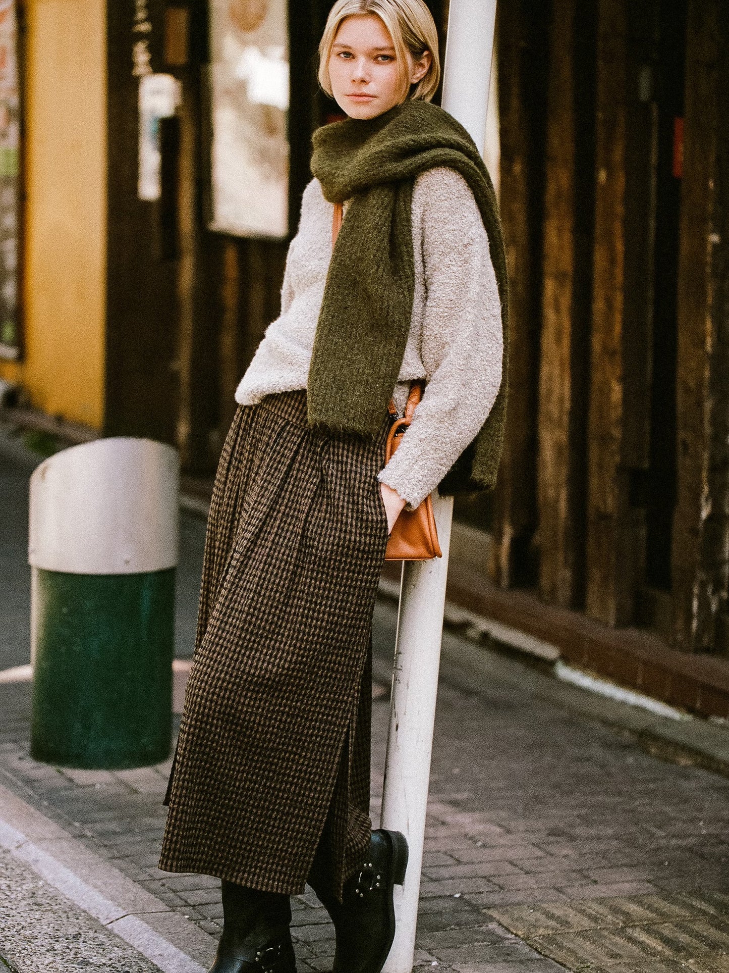 Knitted Green Scarf