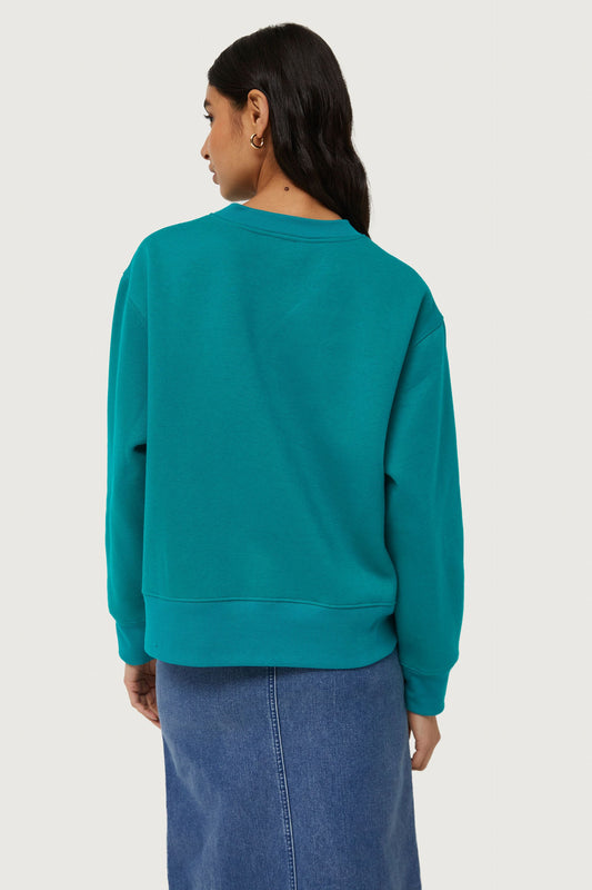 Sweatshirt With Flower Patch