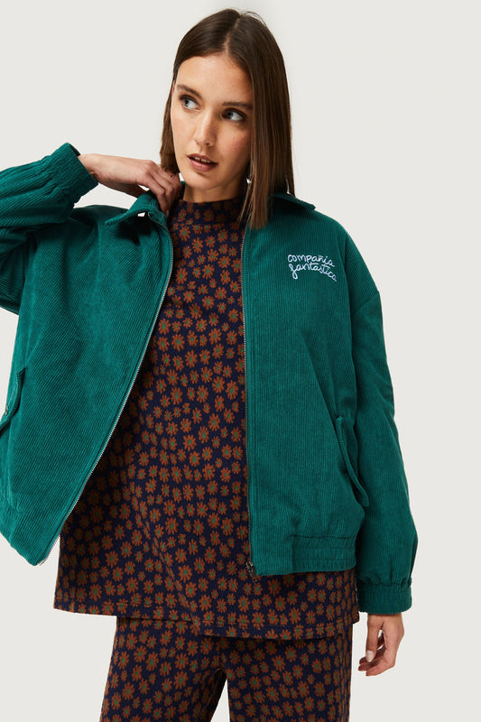 Green corduroy Bomber